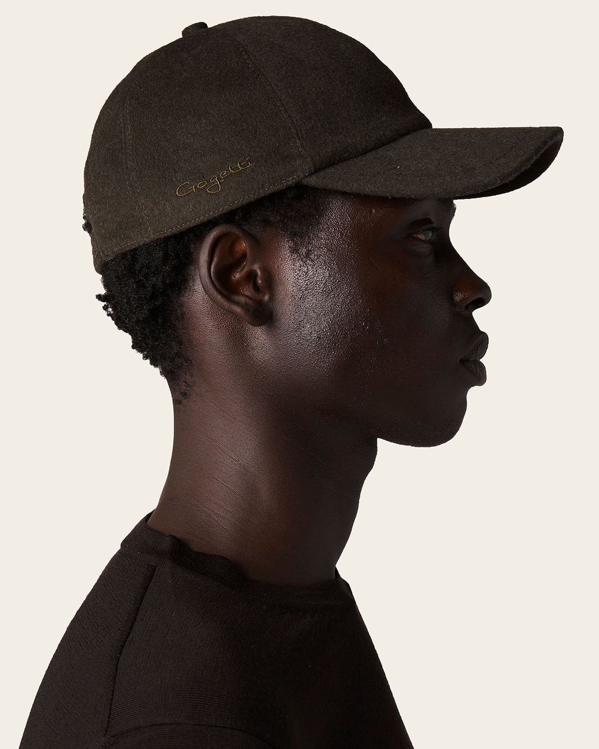 Cashmere Baseball Cap Olive Green