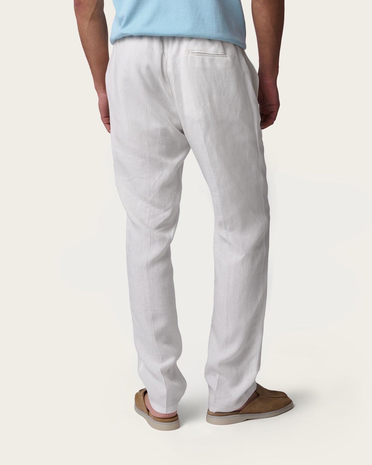 Lightweight Linen Trousers Moonlight White