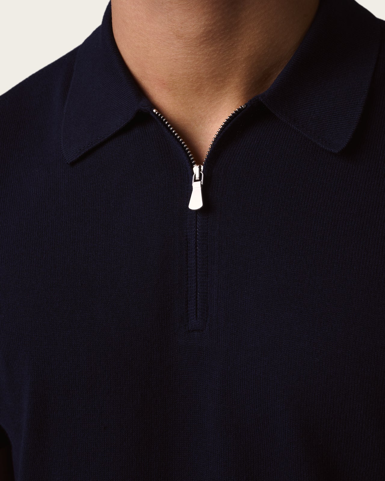 Courtside Zip Polo Shirt Sapphire Blue