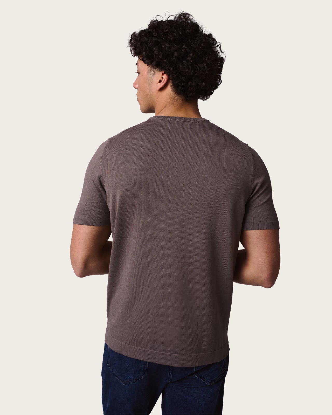 Knitted T-shirt Autumn Brown