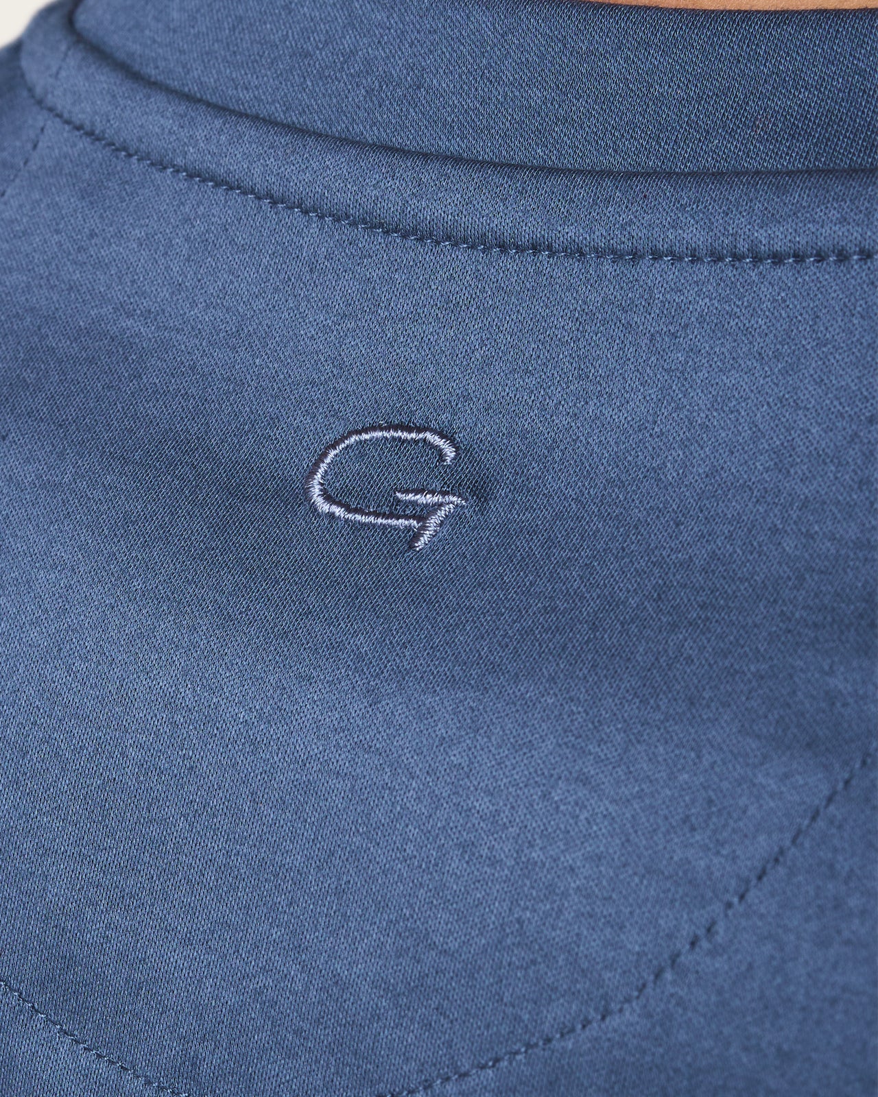 Mercerized Cotton T-shirt Ocean Blue