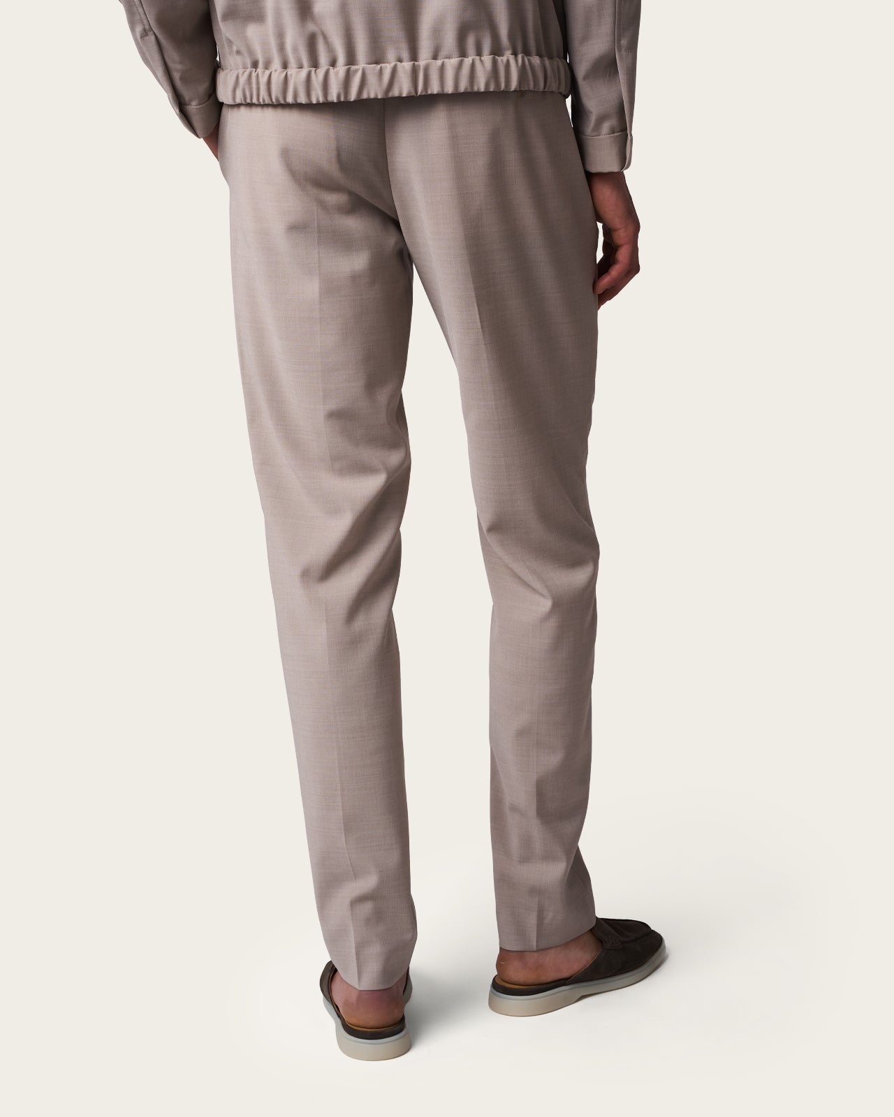Slim Fit Tailored Trousers Desert Brown