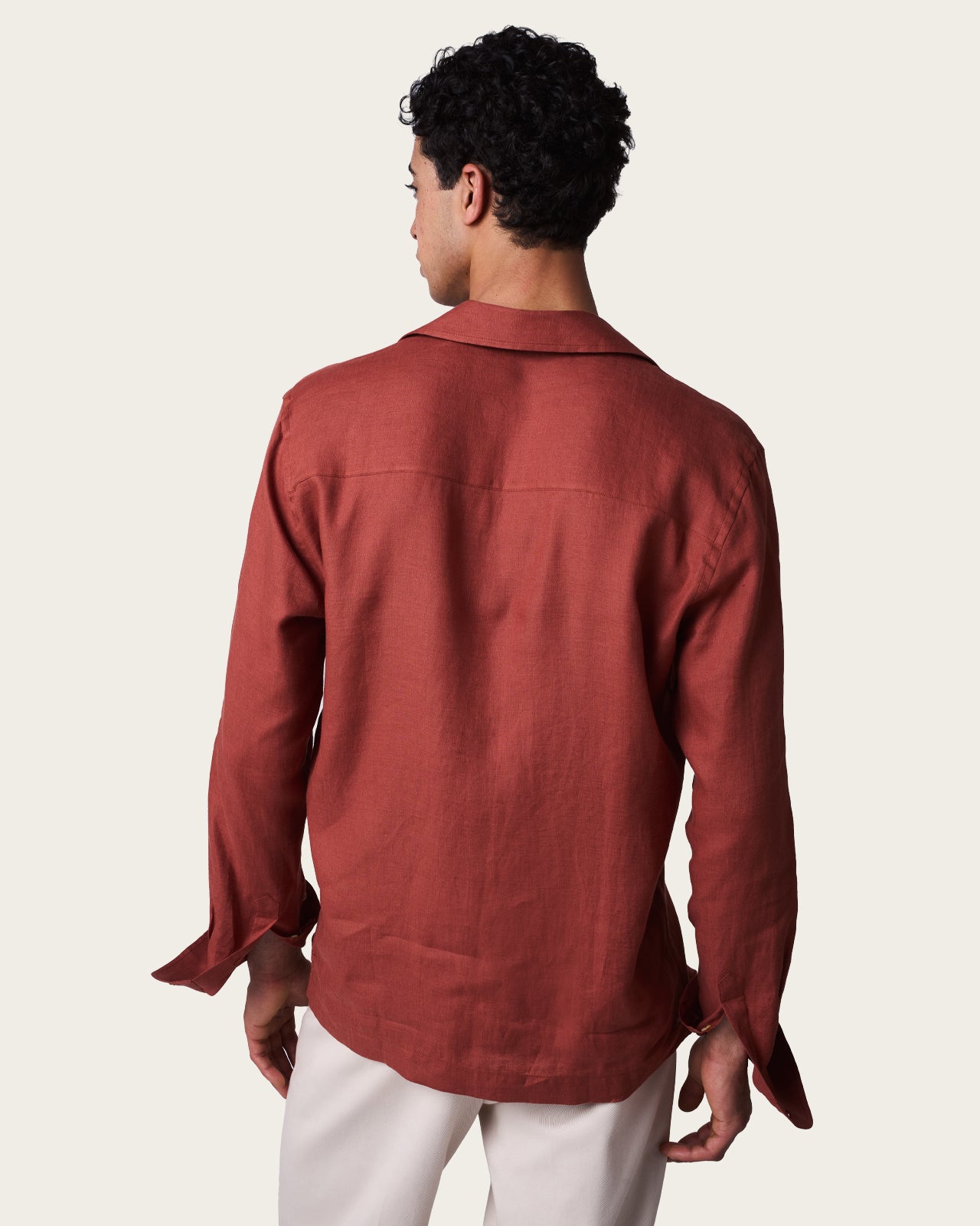 Linen Shirt Burnt Orange