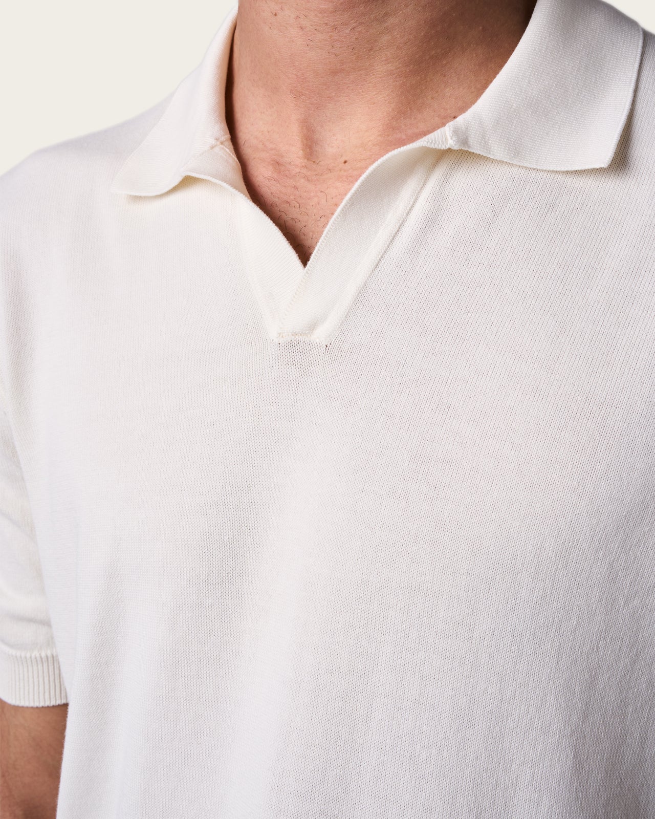 Seamless Polo Shirt Vanilla Beige