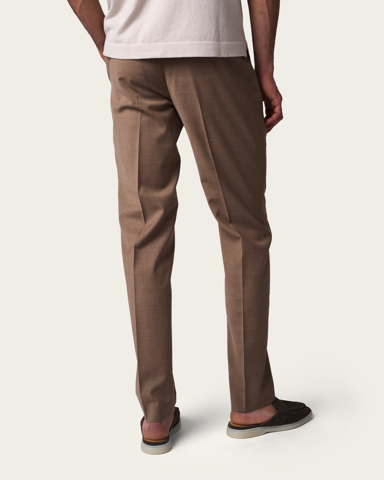 Slim Fit Tailored Trousers Autumn Brown