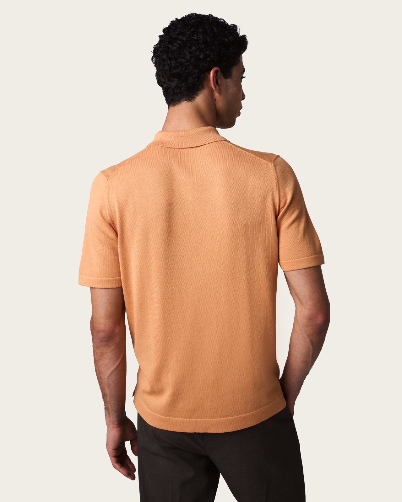 Courtside Zip Polo Shirt Burnt Orange