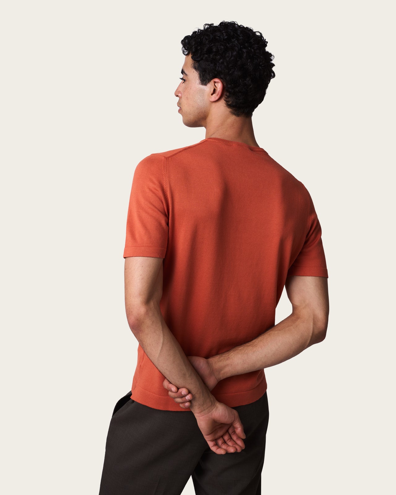 Knitted T-shirt Burnt Orange