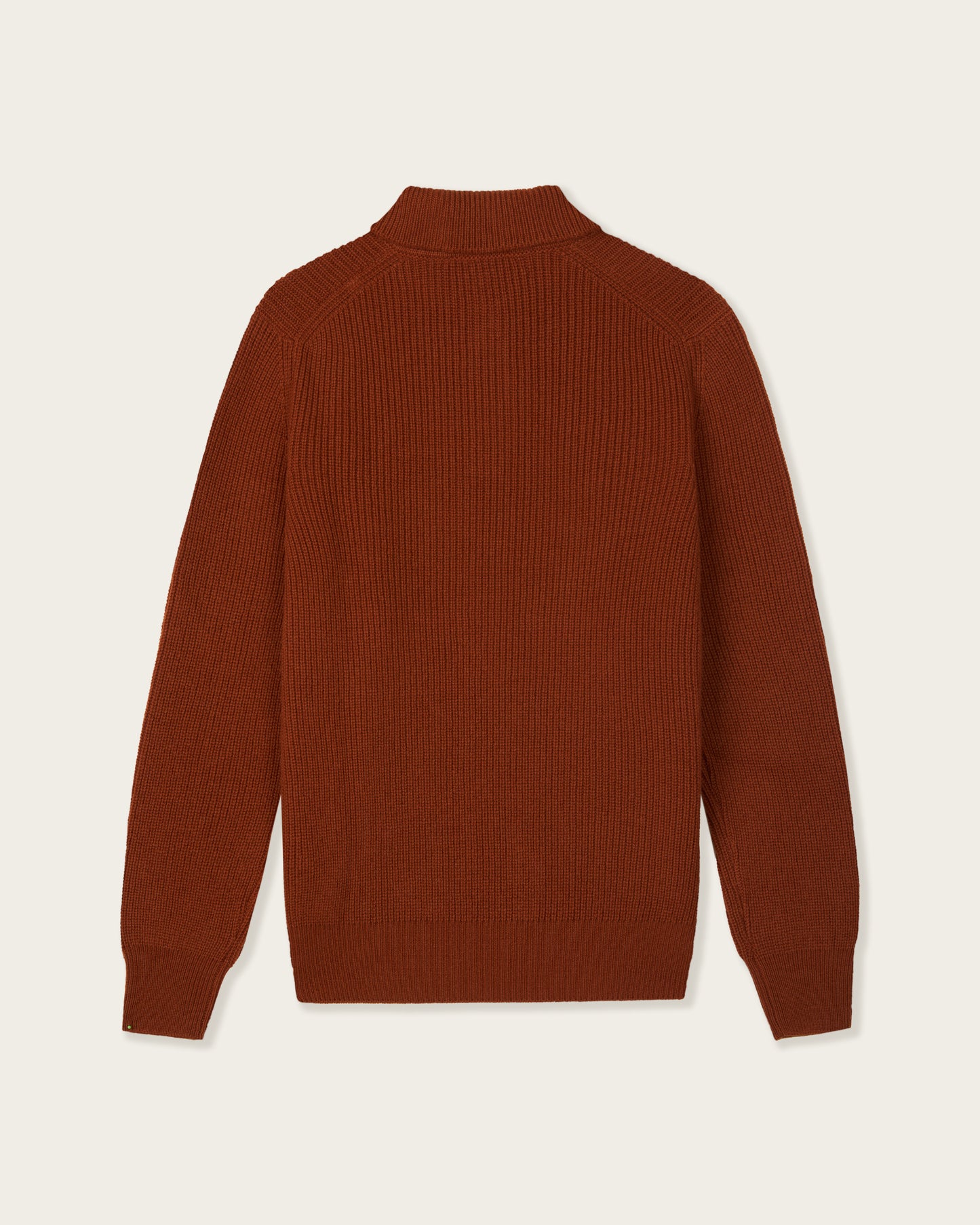 Heavy Seamless Long Sleeve Polo Shirt Burnt Orange