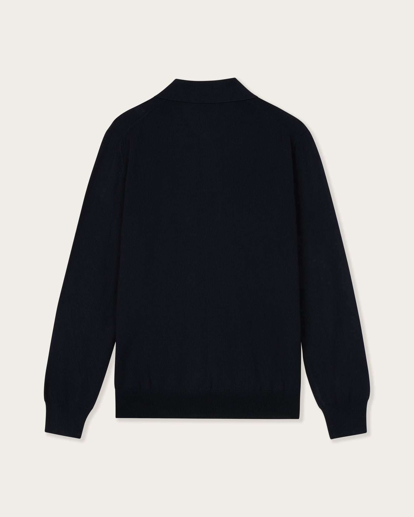 Lightweight Seamless Long Sleeve Polo Shirt Sapphire Blue