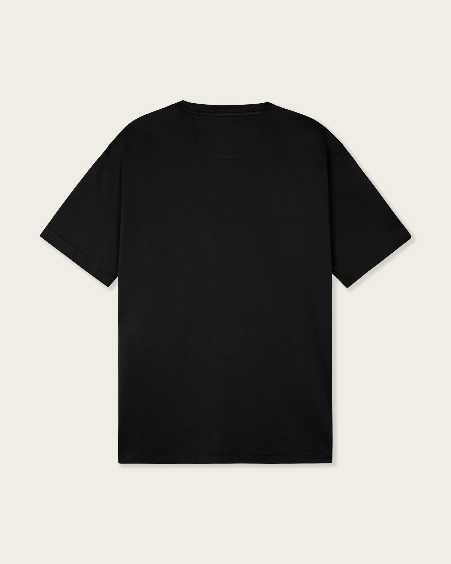 Mercerized Cotton T-shirt Midnight Black