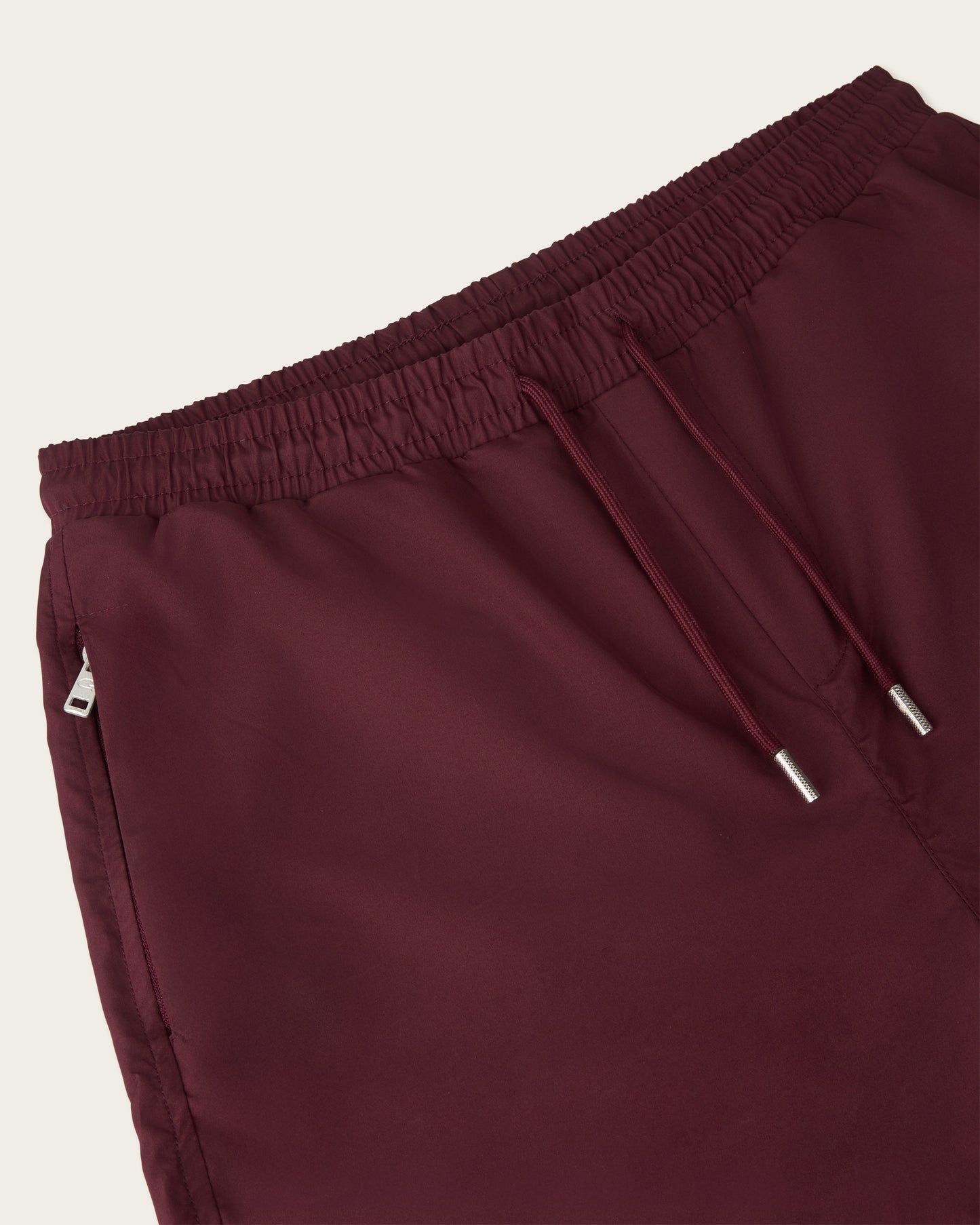 Zip Swim Shorts in Wine Red