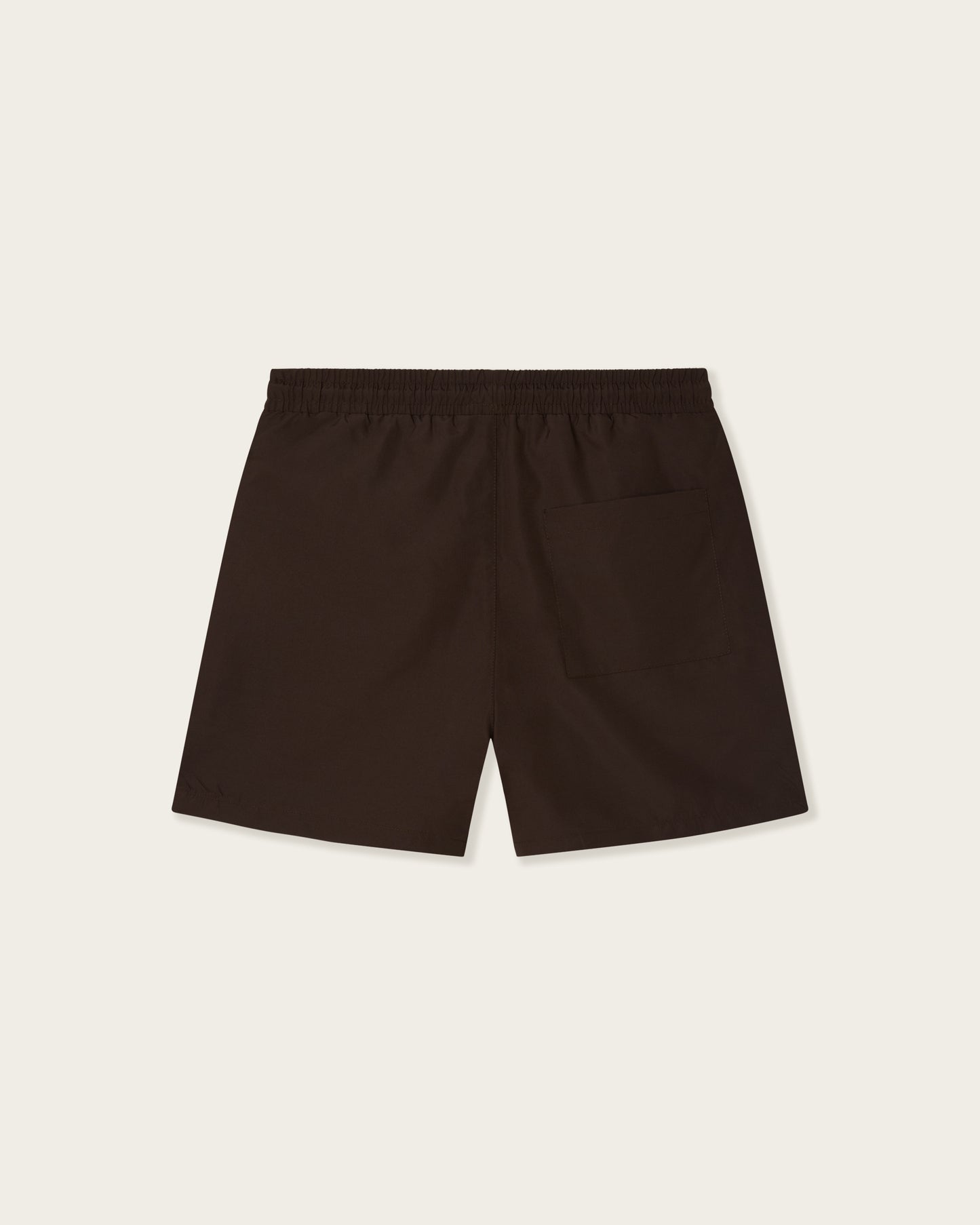 Zip Swim Shorts in Espresso Brown