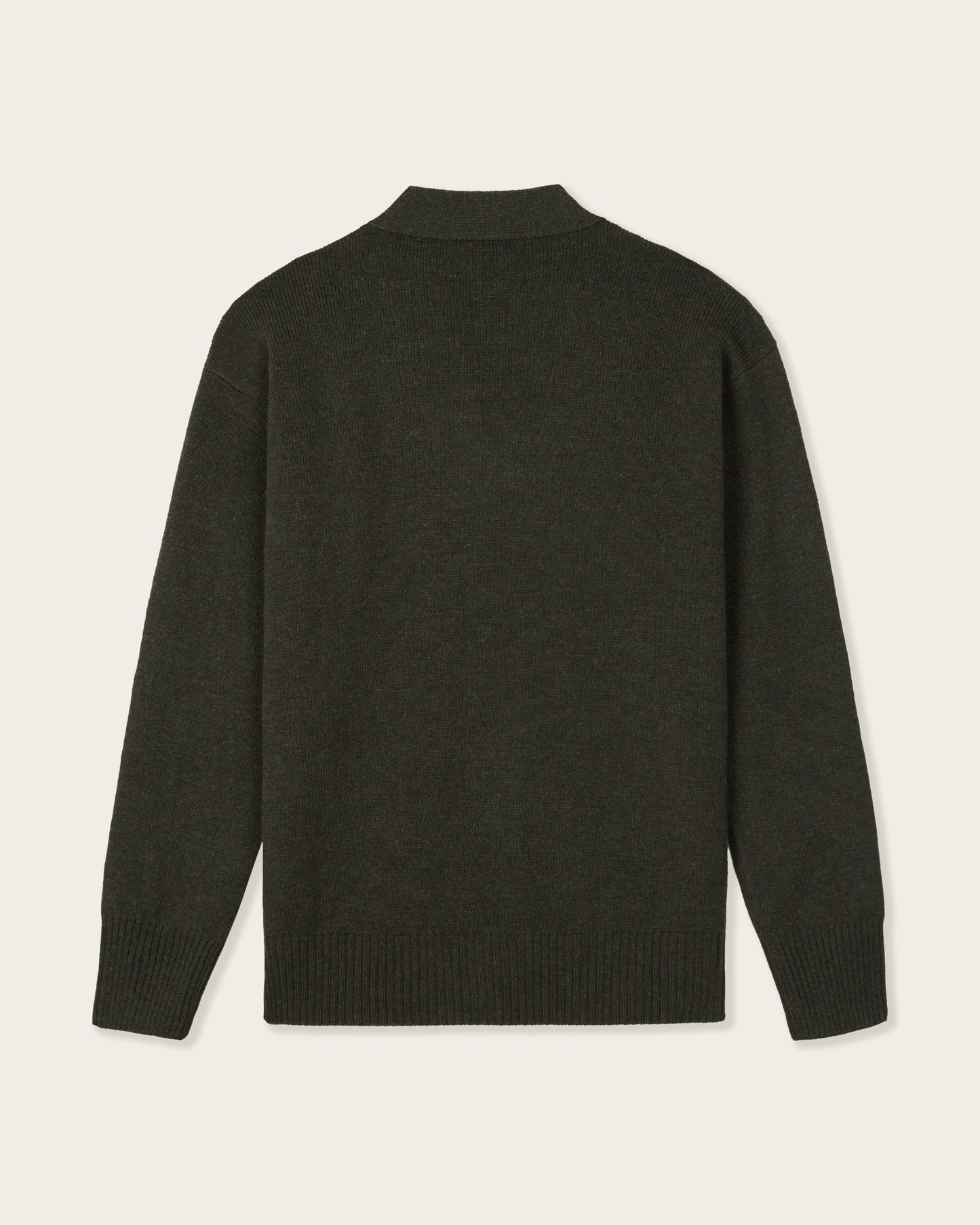 Wool Cardigan Olive Green