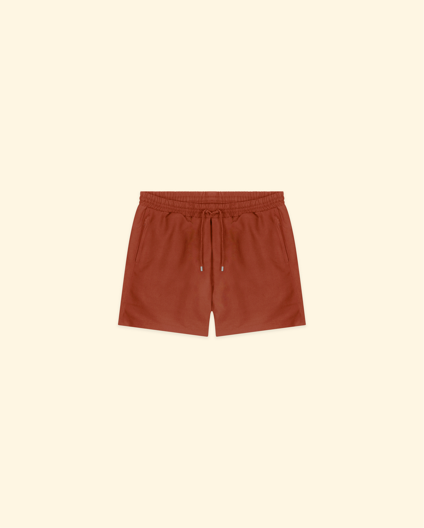 Zip Swim Shorts in Burnt Orange
