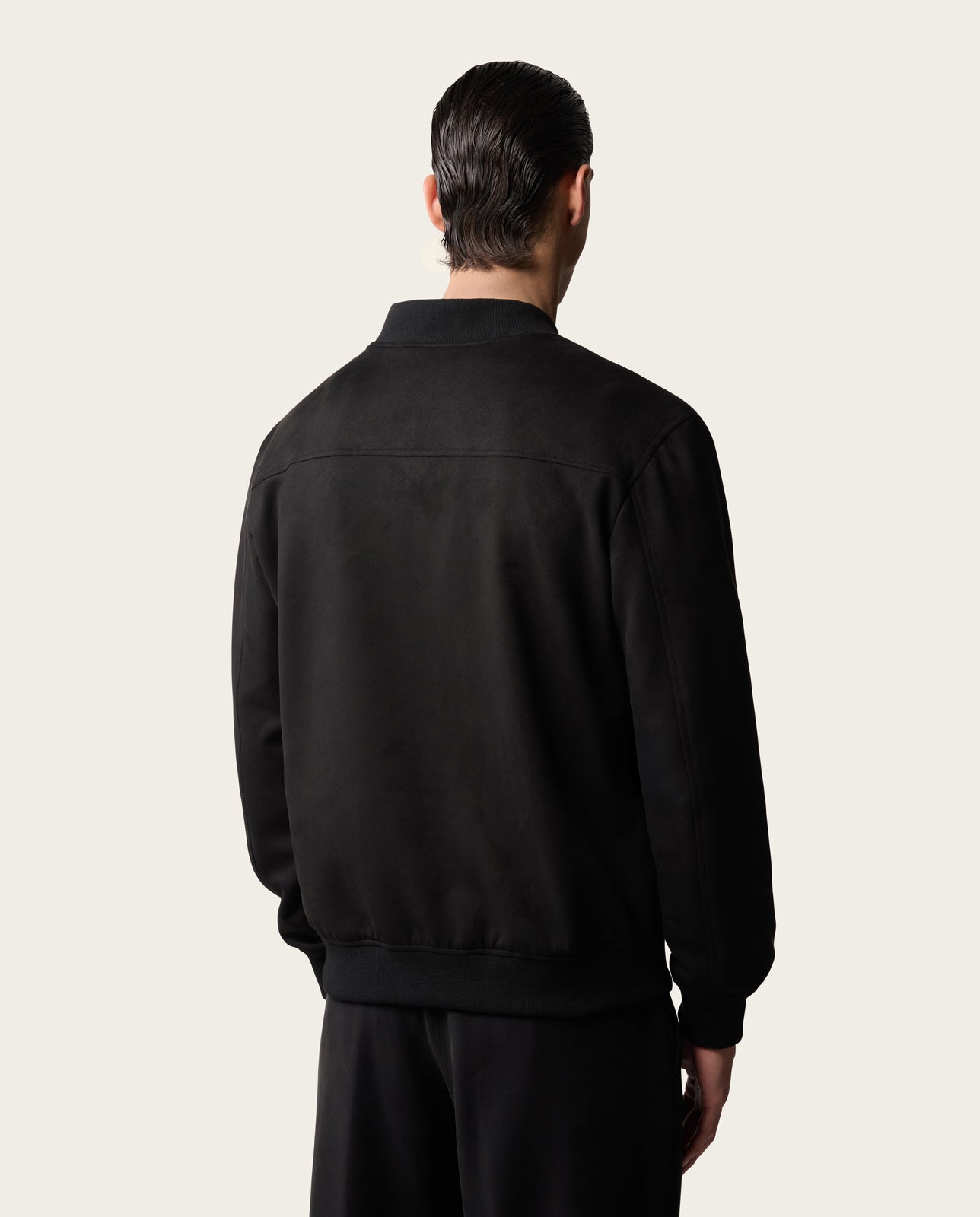 Suede Bomber Jacket Midnight Black