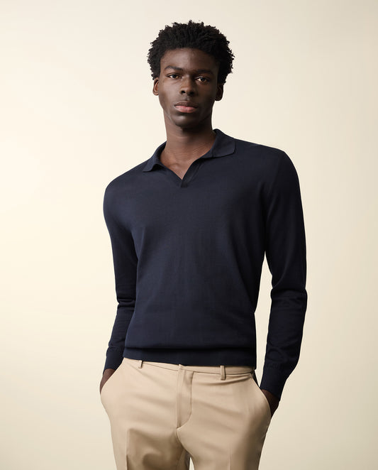 Seamless Long Sleeve Polo Shirt