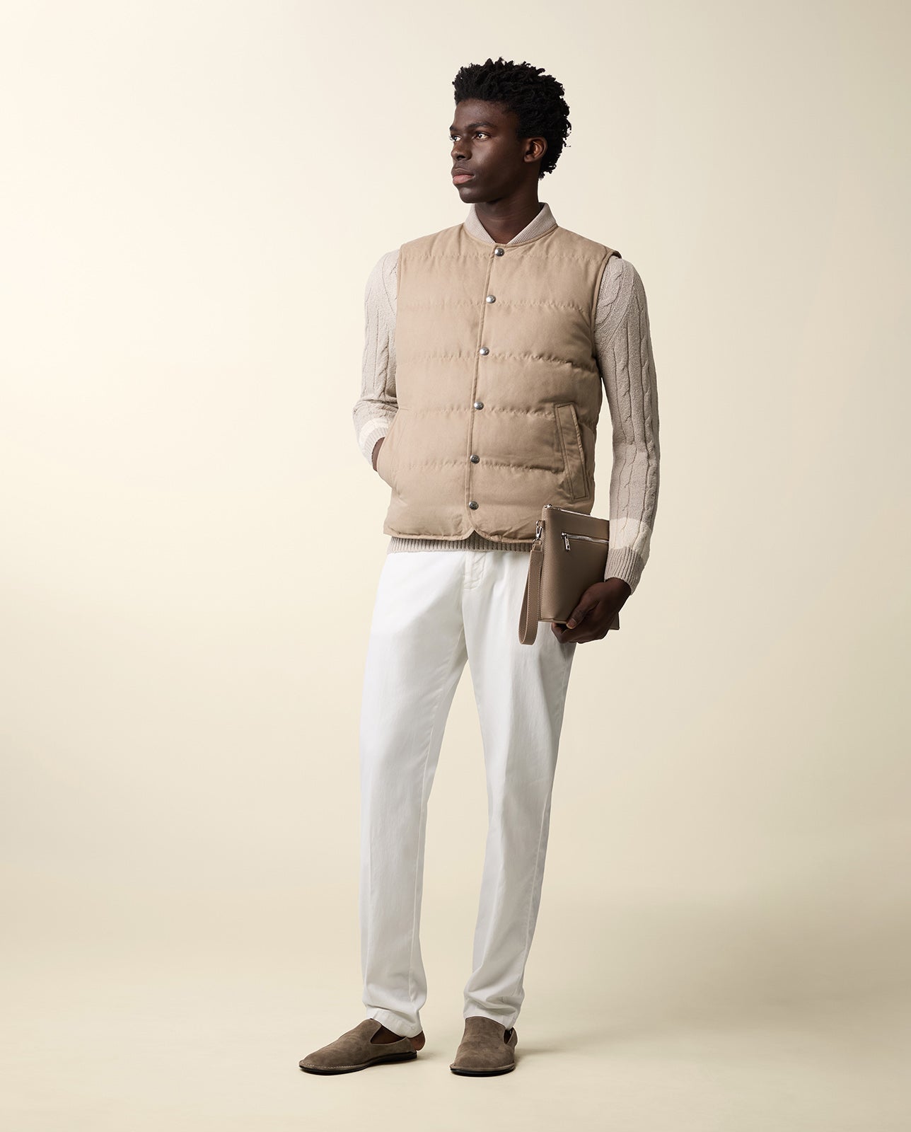 Suede Buttoned Vest