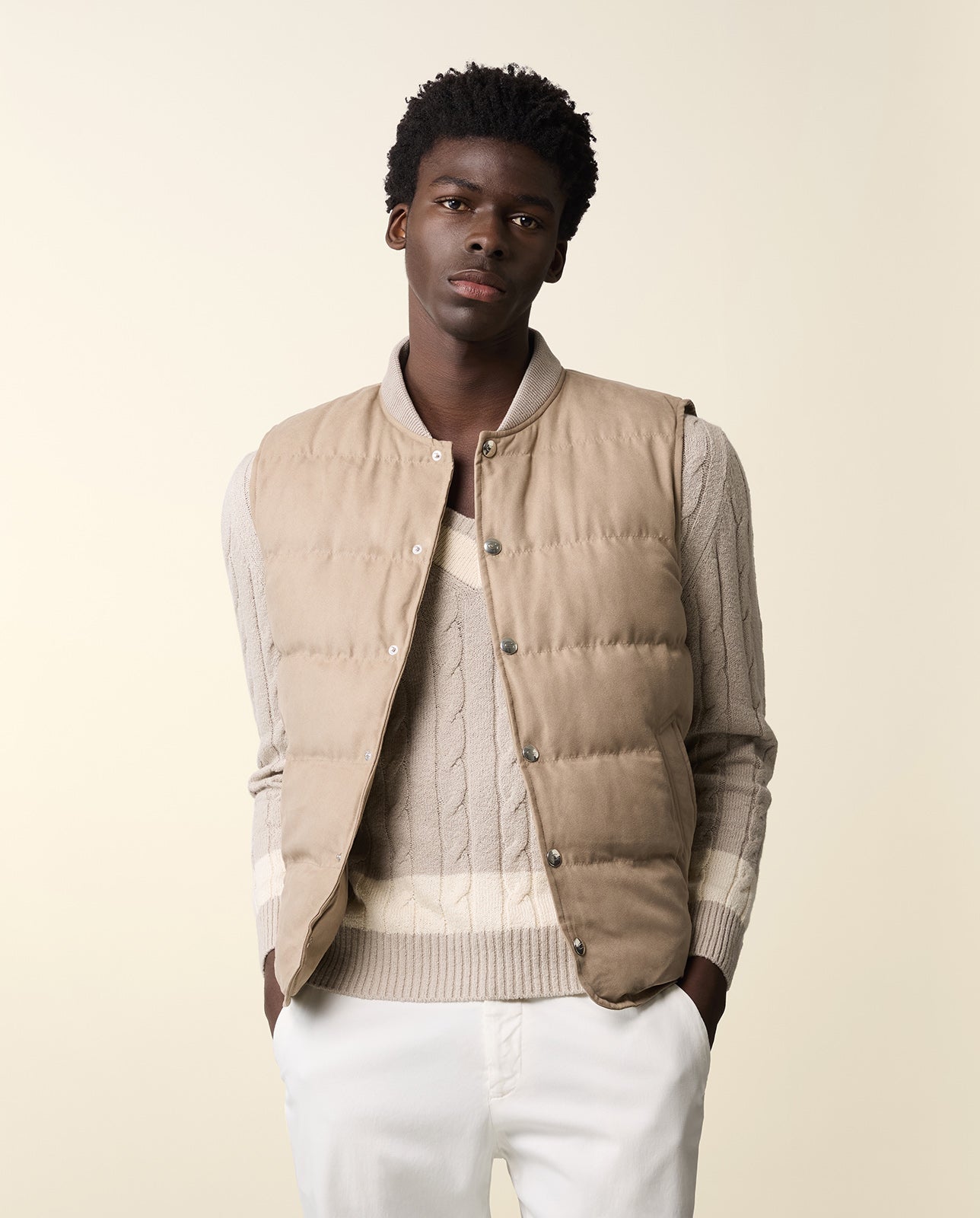 Suede Buttoned Vest