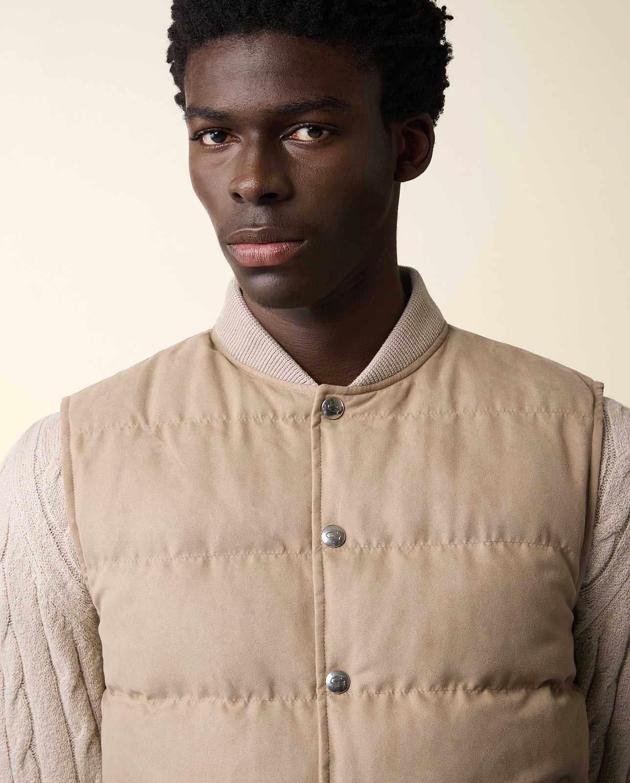 Suede Buttoned Vest