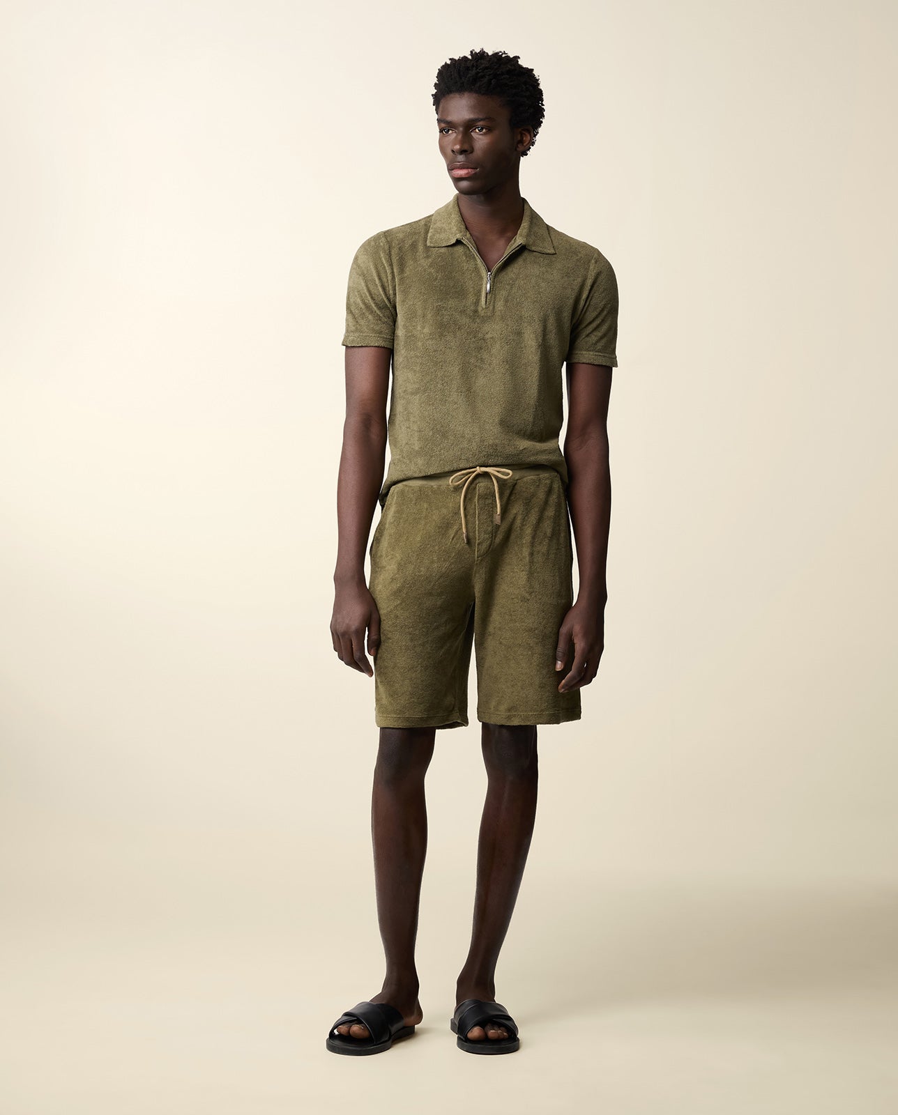 Terry Cloth Polo Shirt