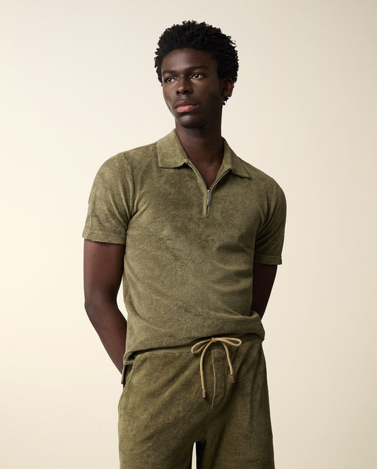 Terry Cloth Polo Shirt