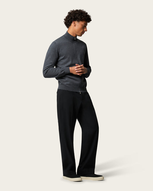 Lightweight Full Zip Jacket Smoke Grey