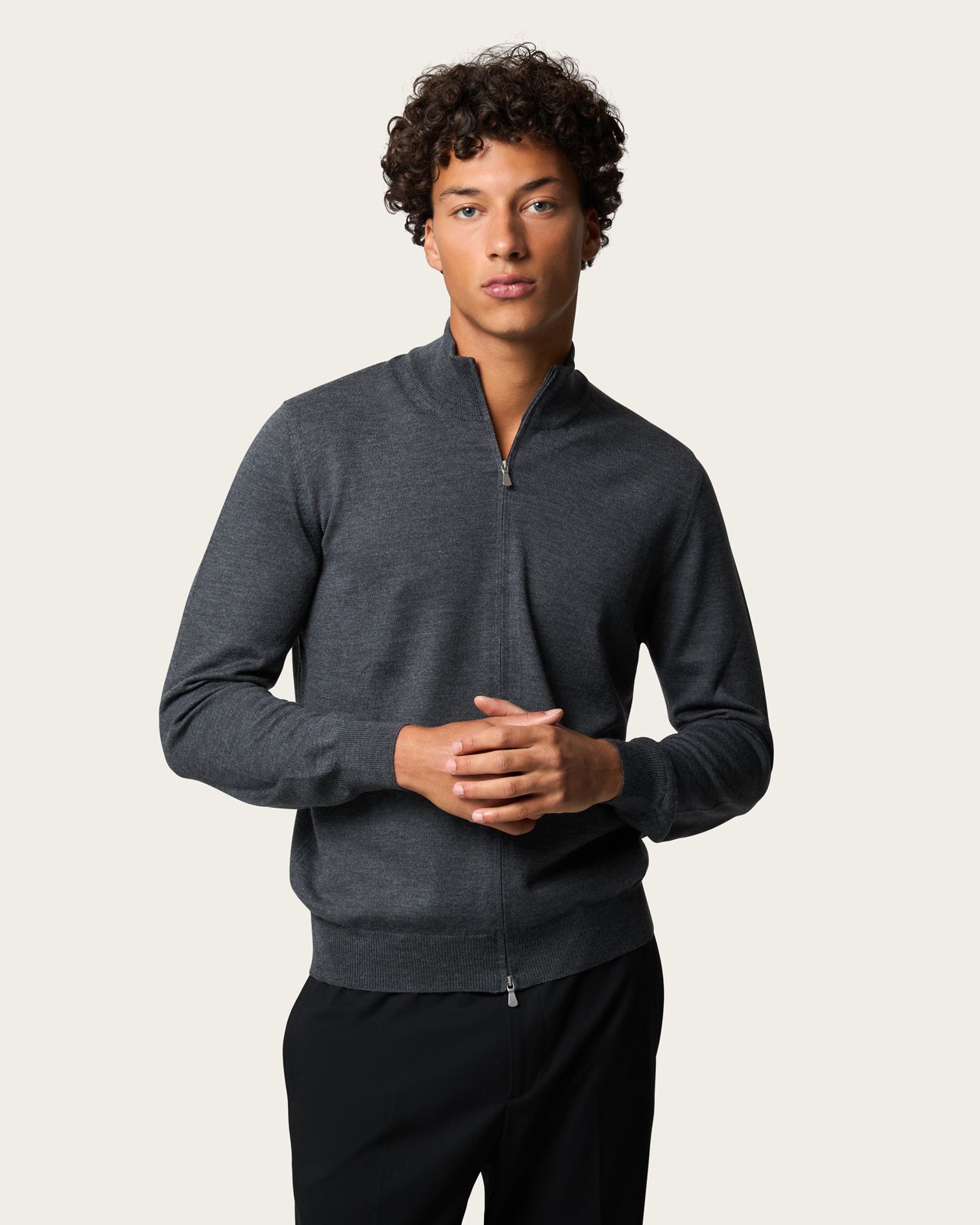 Lightweight Full Zip Jacket Smoke Grey