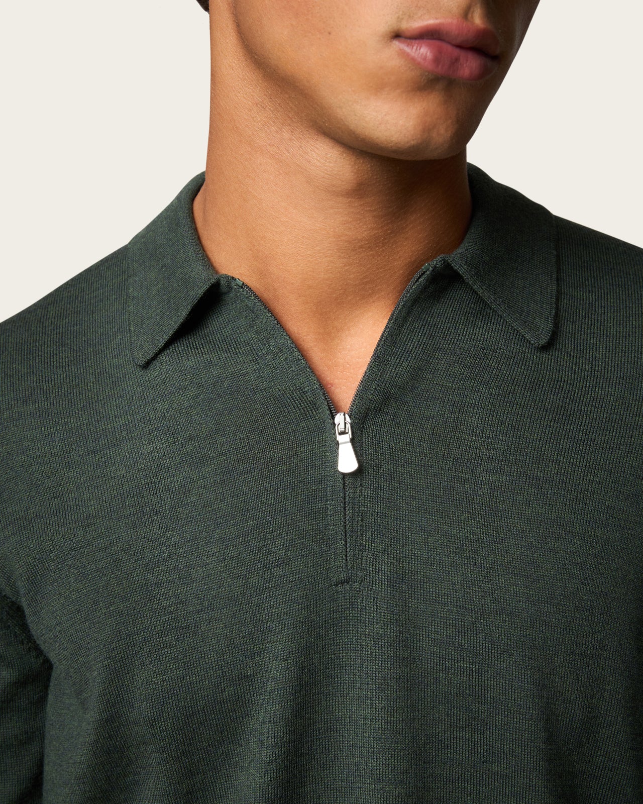 Courstide Long Sleeve  Polo Shirt Olive Green