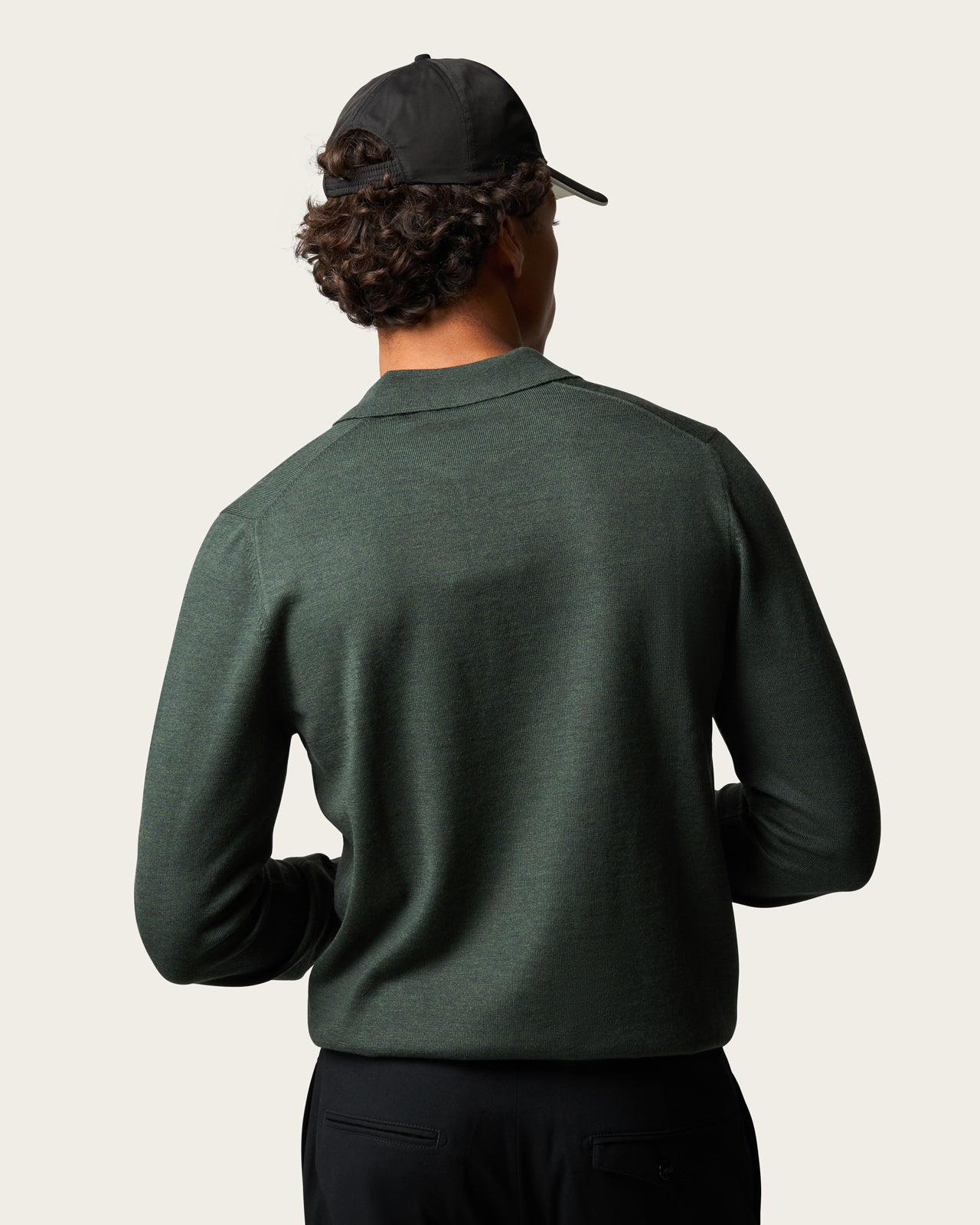 Courstide Long Sleeve  Polo Shirt Olive Green