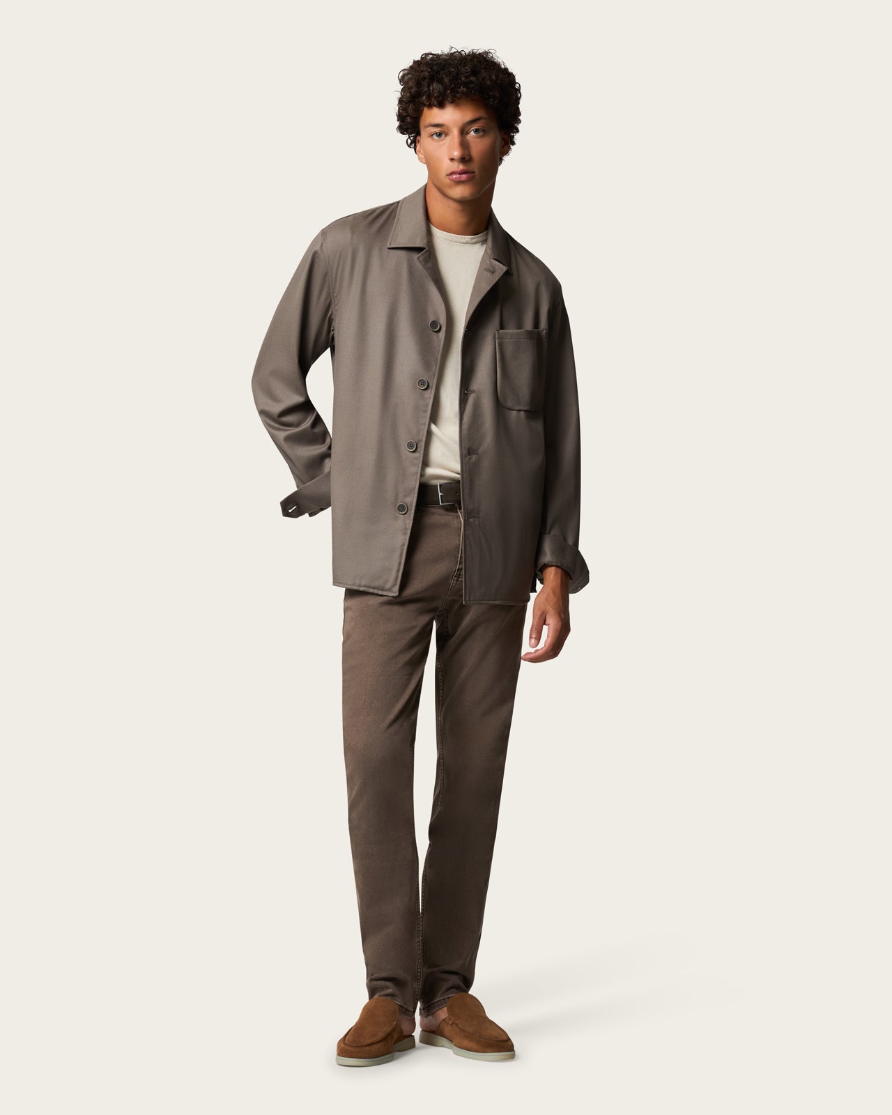 Denim Trousers Mocha Brown