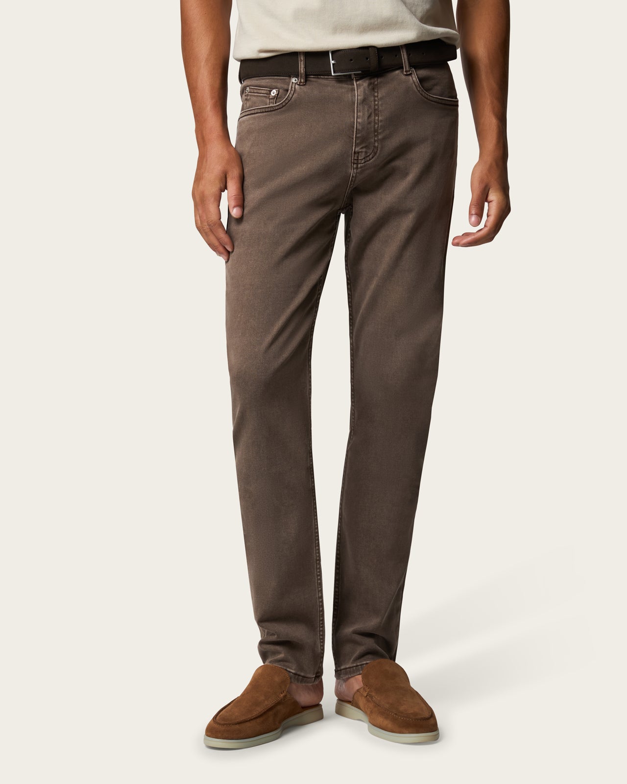 Denim Trousers Mocha Brown