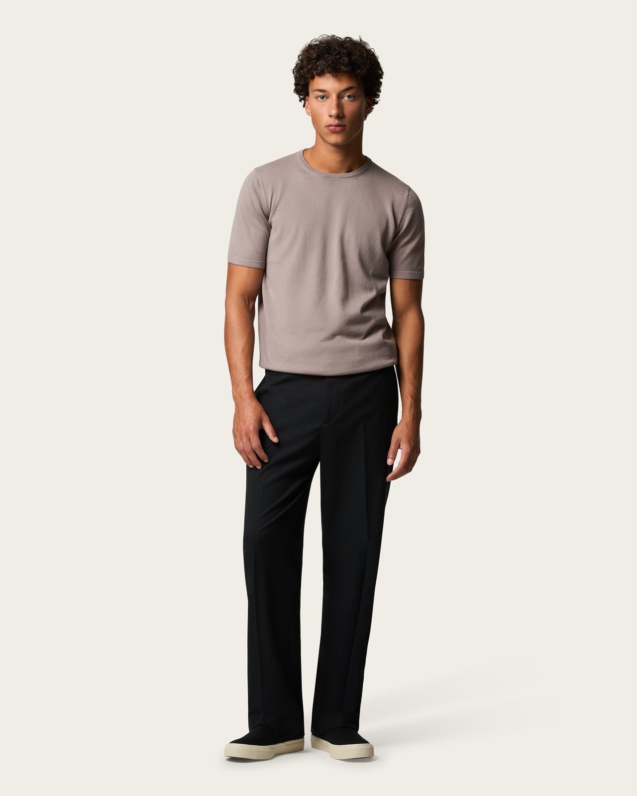 Knitted T-shirt Autumn Brown