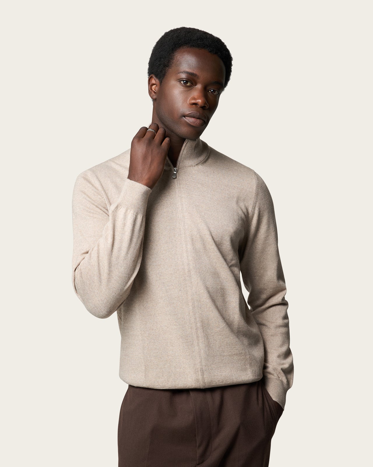 Lightweight Full Zip Jacket Pebble Grey