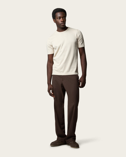 Knitted T-shirt Pebble Grey