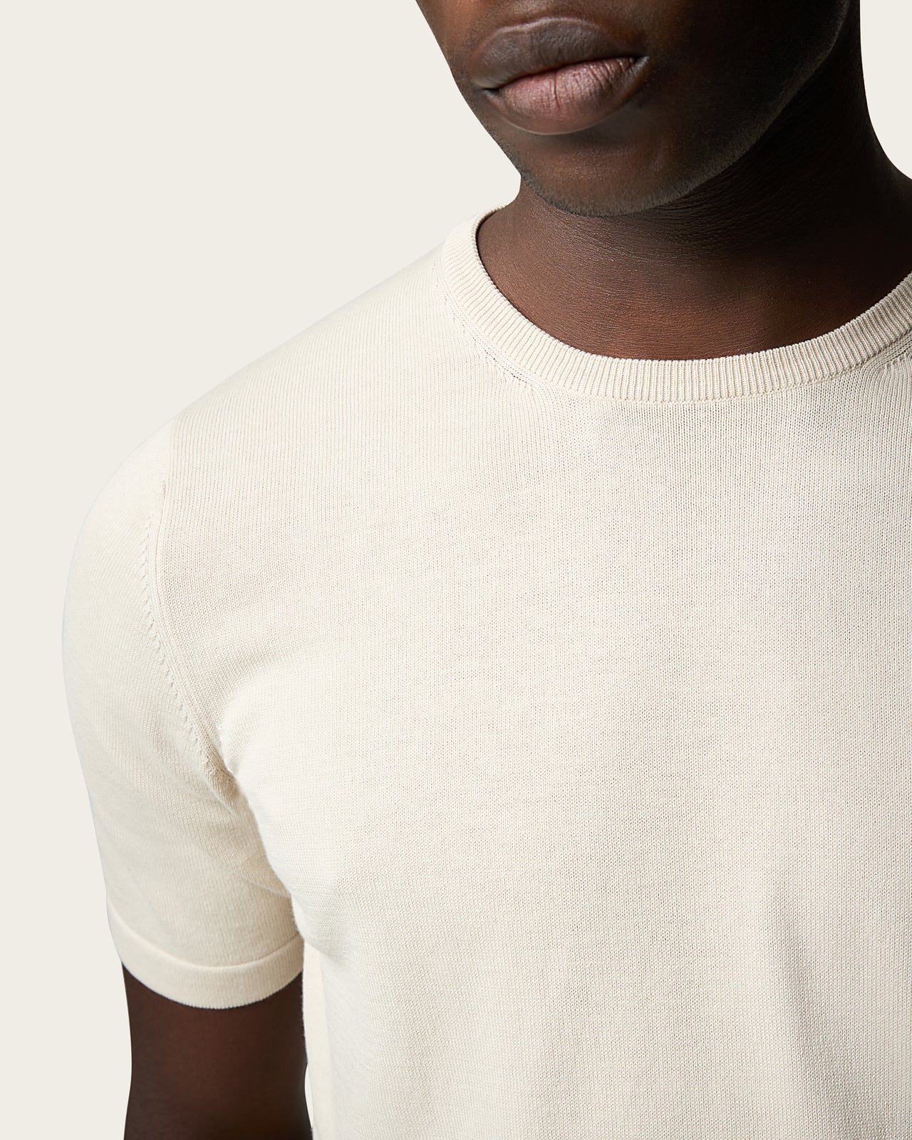 Knitted T-shirt Pebble Grey