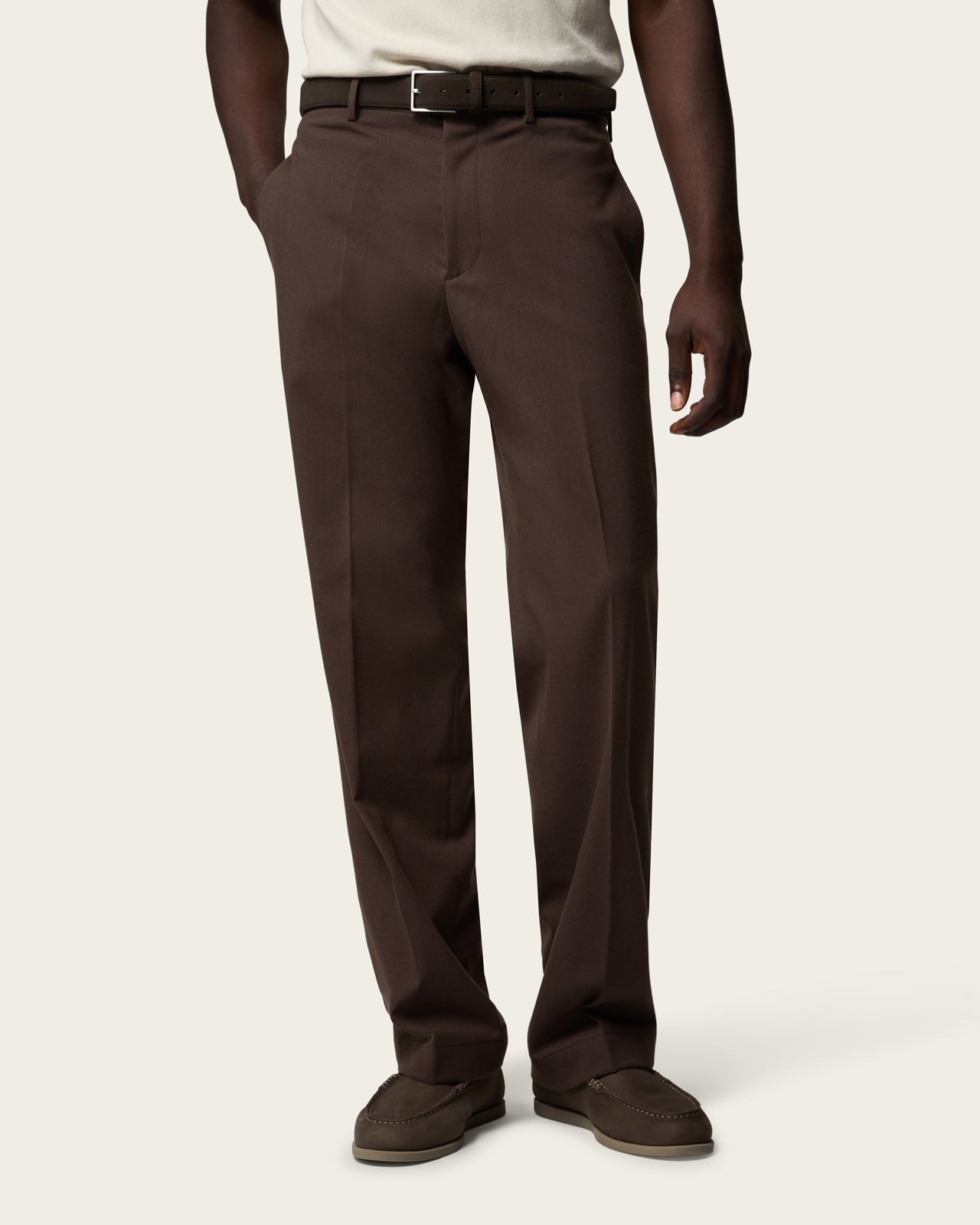Wide Tailored Trousers Espresso Brown
