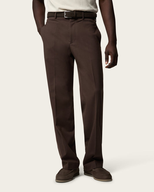 Wide Tailored Trousers Espresso Brown