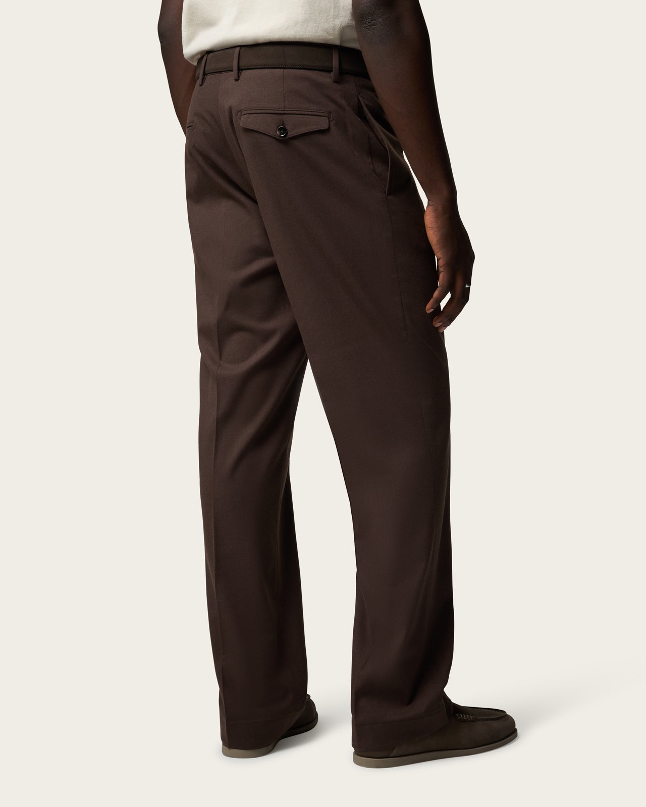 Wide Tailored Trousers Espresso Brown