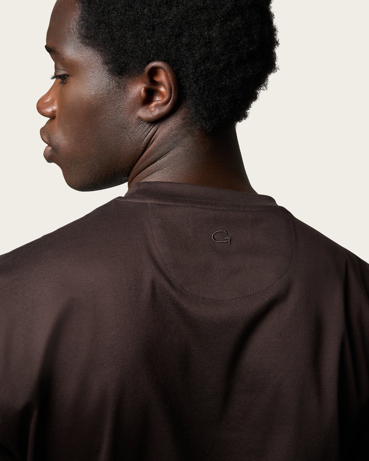 Mercerized Cotton T-shirt Espresso Brown