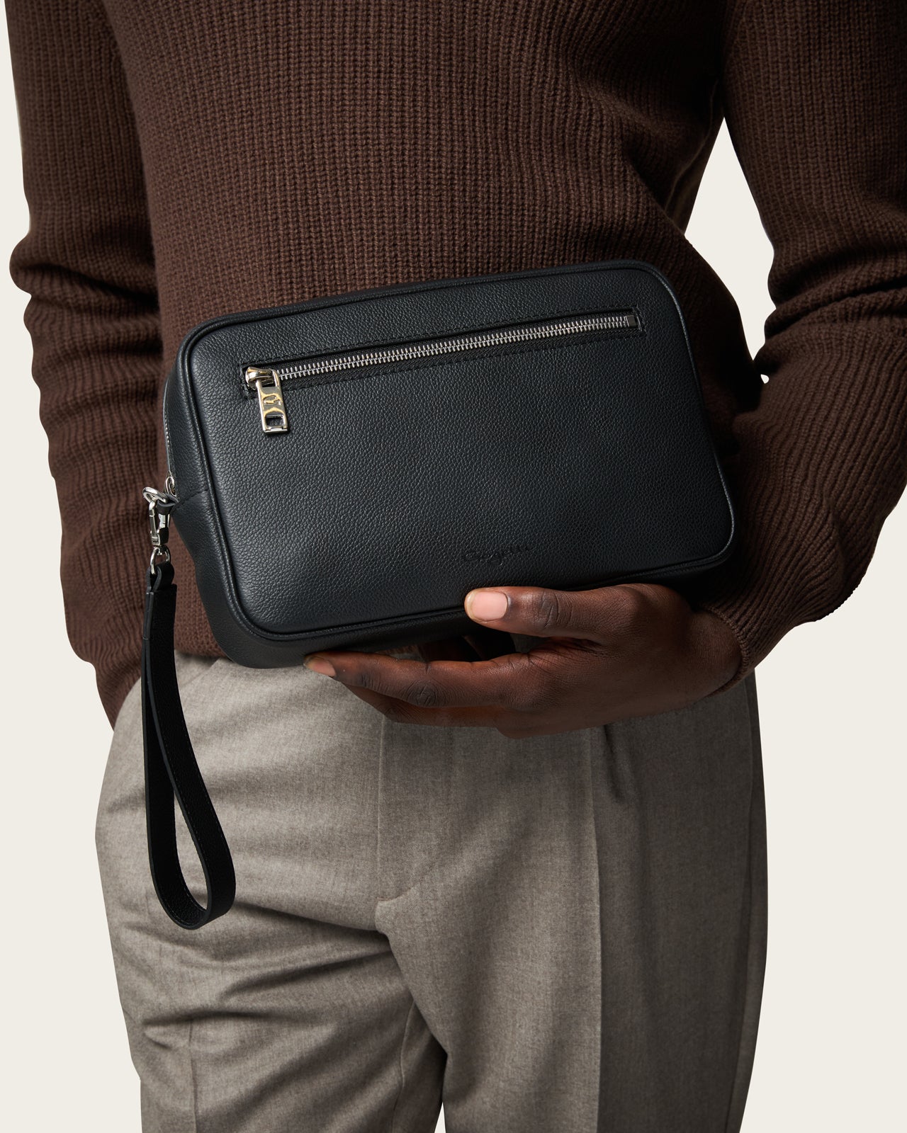 Gogetti Core Leather Pouch Midnight Black