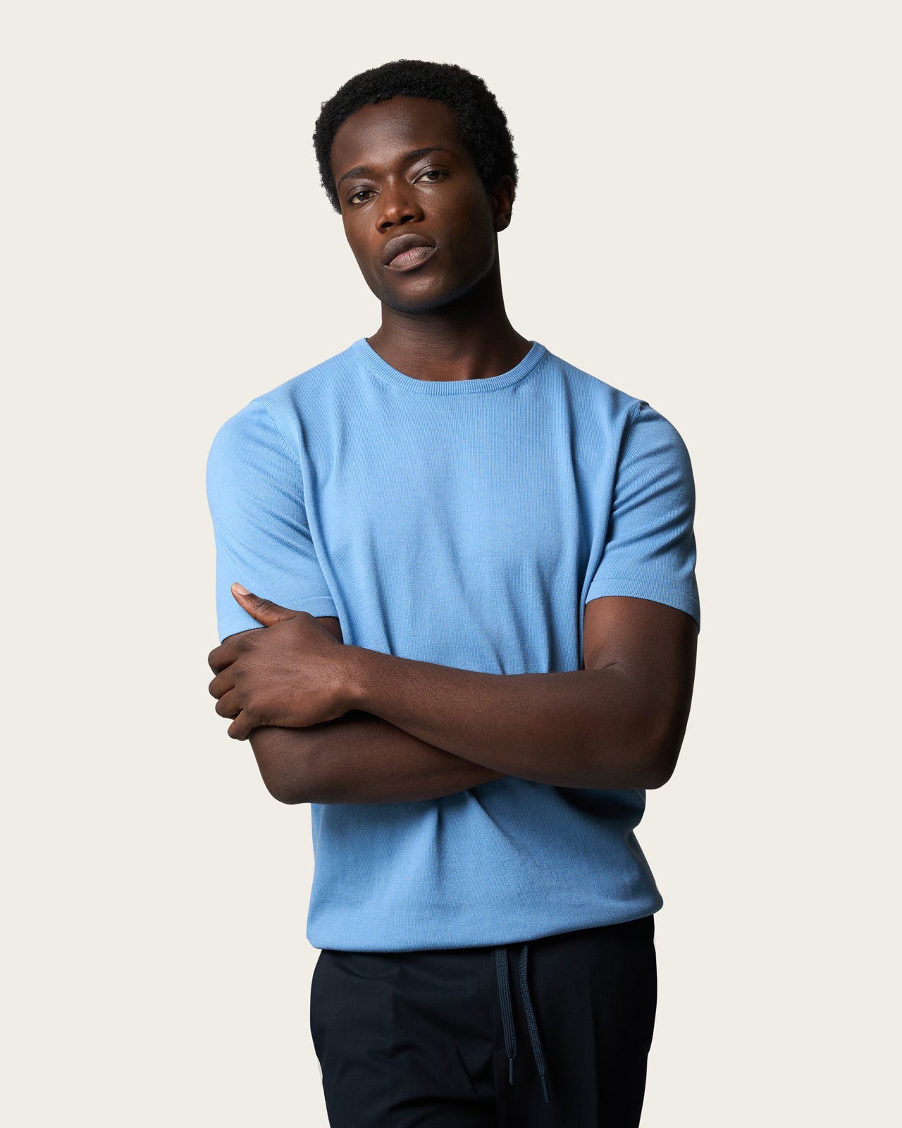 Knitted T-shirt Cloud Blue