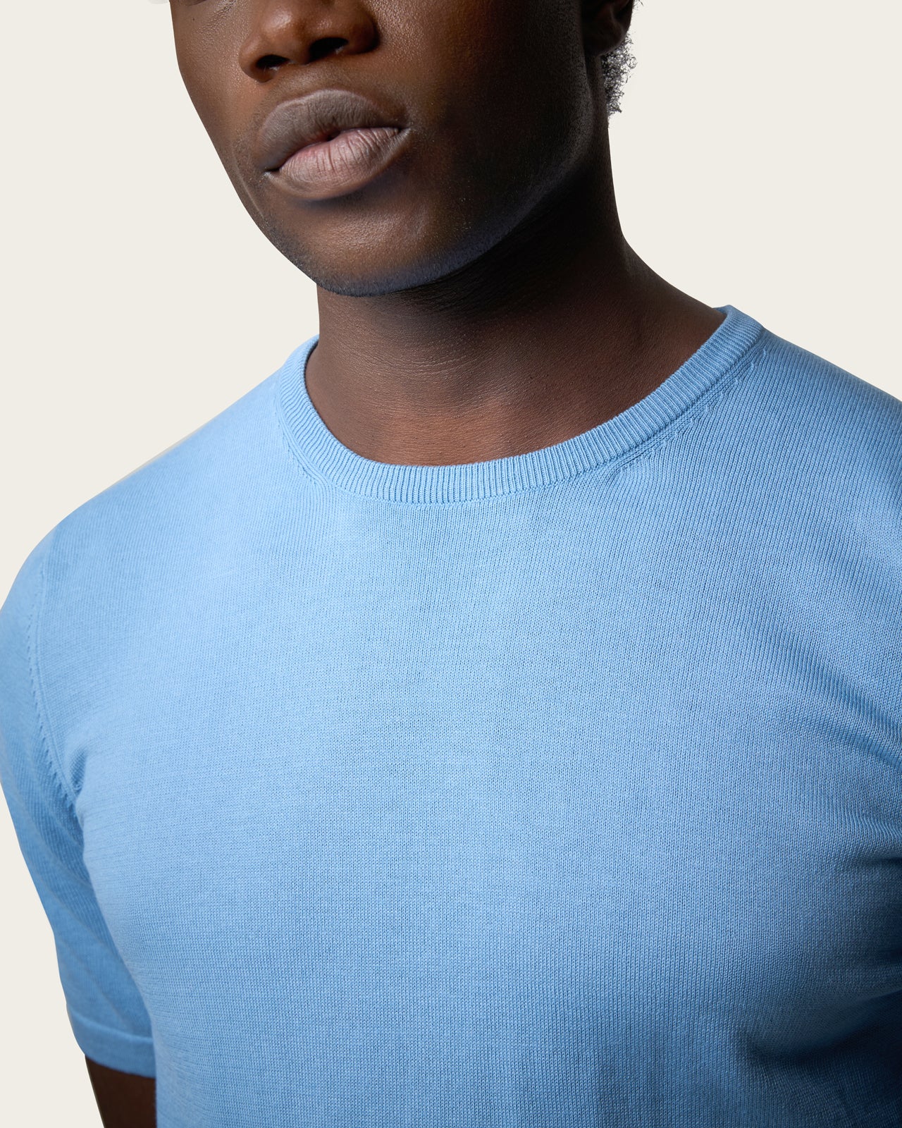 Knitted T-shirt Cloud Blue