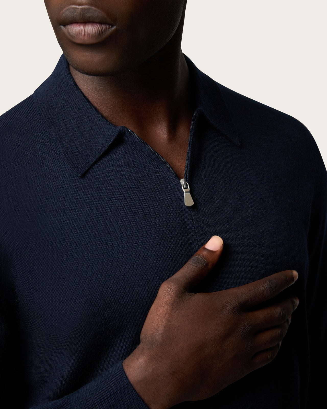 Courstide Long Sleeve  Polo Shirt Sapphire Blue