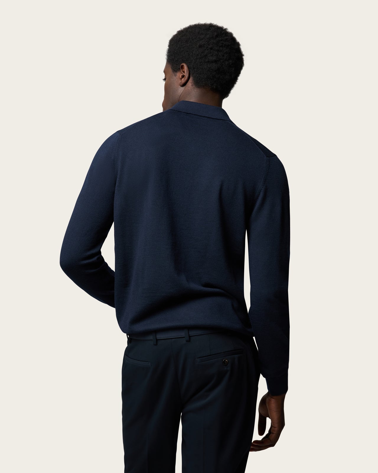 Courstide Long Sleeve  Polo Shirt Sapphire Blue