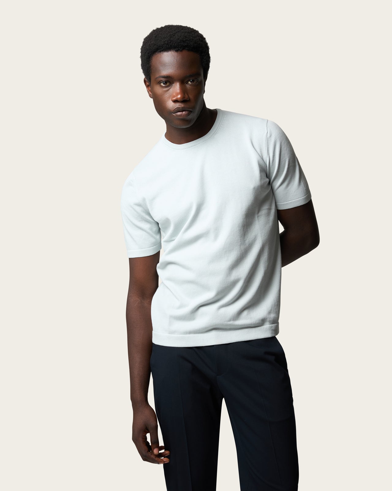 Knitted T-shirt Storm Grey