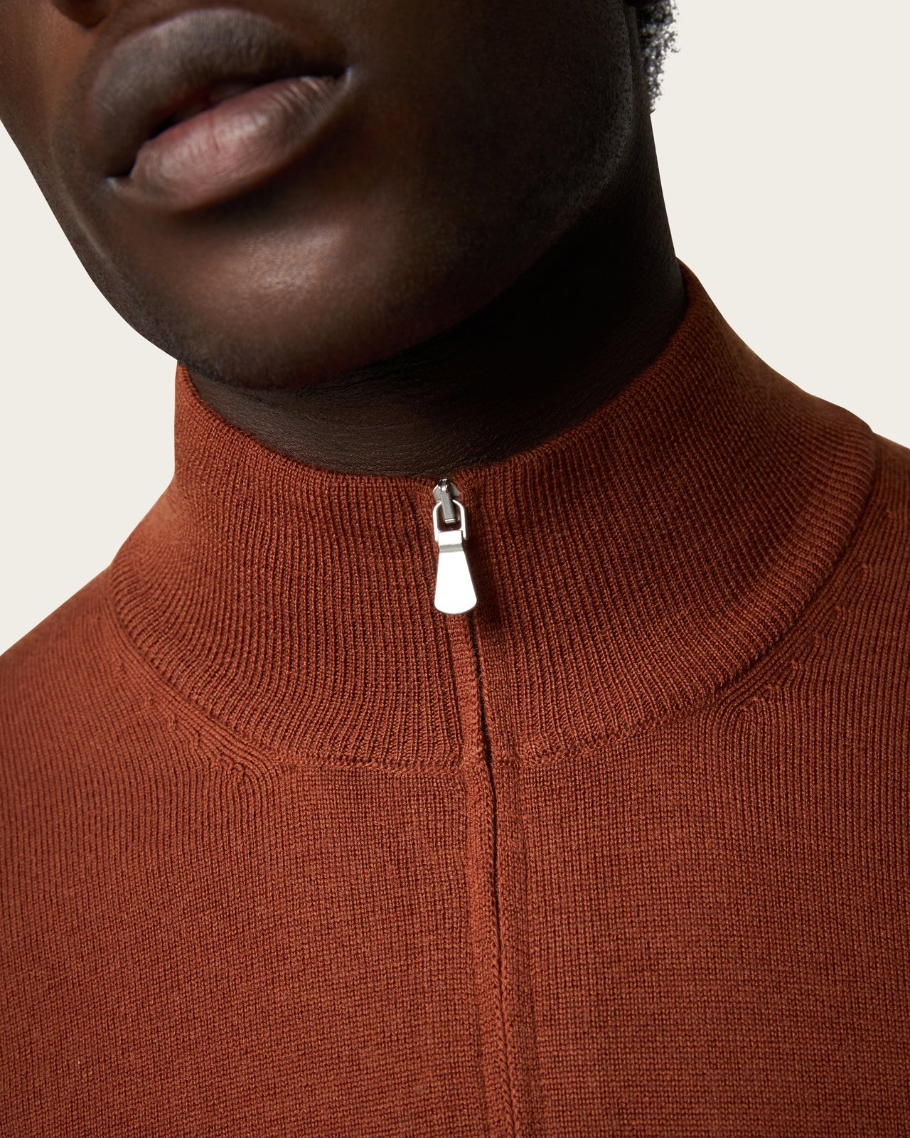 Lightweight Full Zip Jacket Burnt Orange