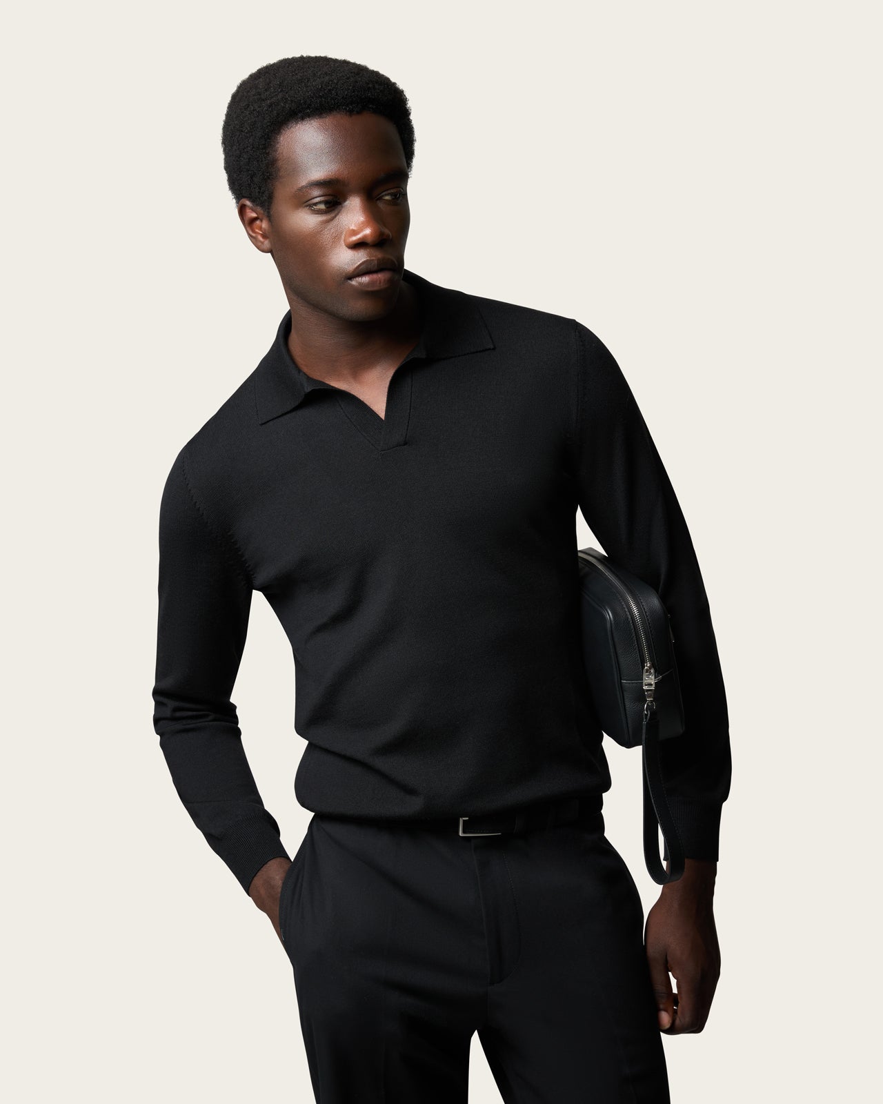 Gogetti Core Leather Pouch Midnight Black