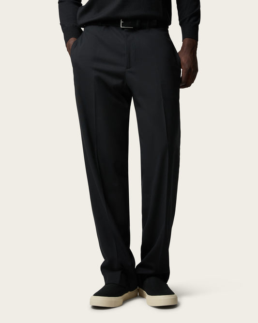 Straight Tailored Trousers Midnight Black