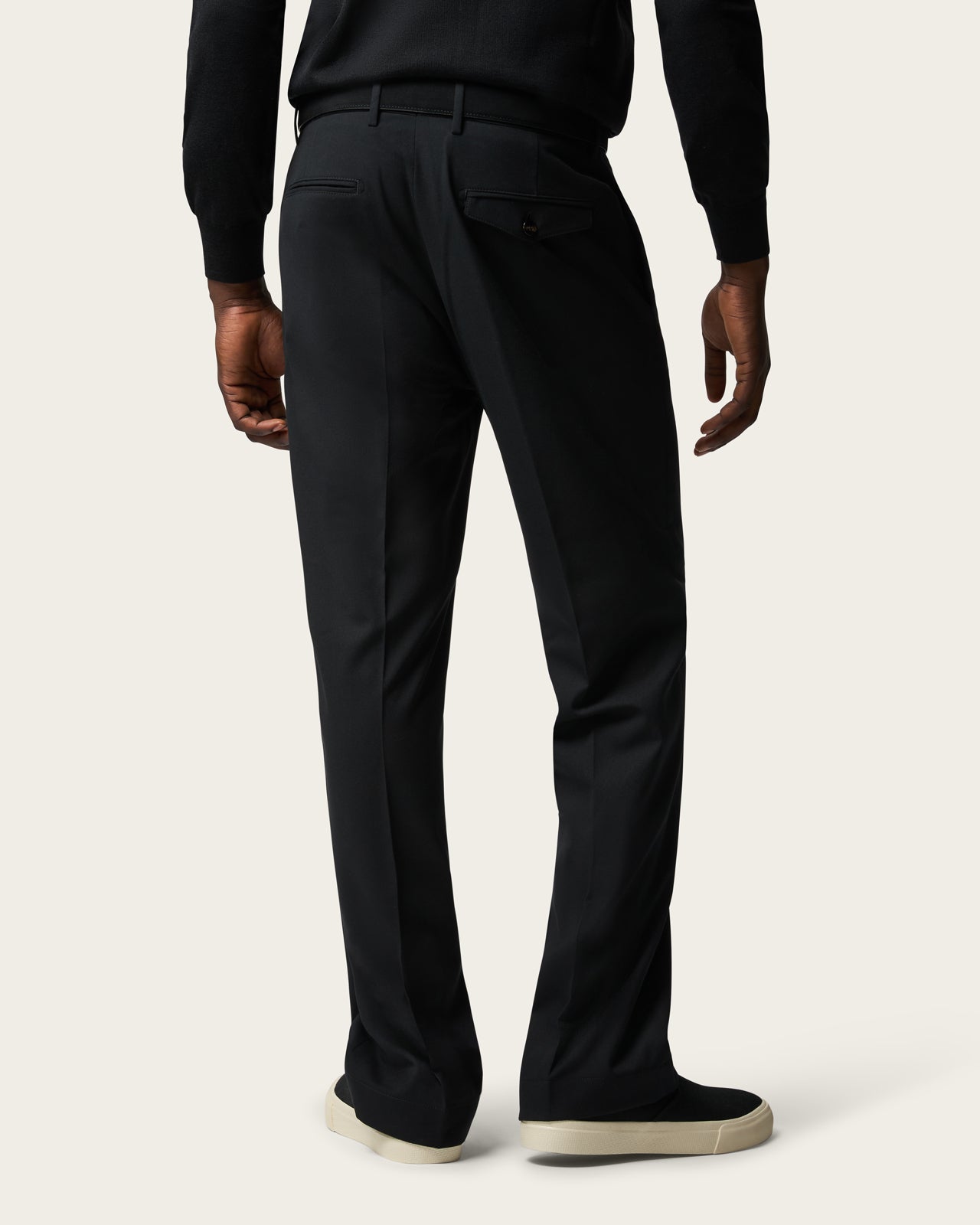 Straight Tailored Trousers Midnight Black