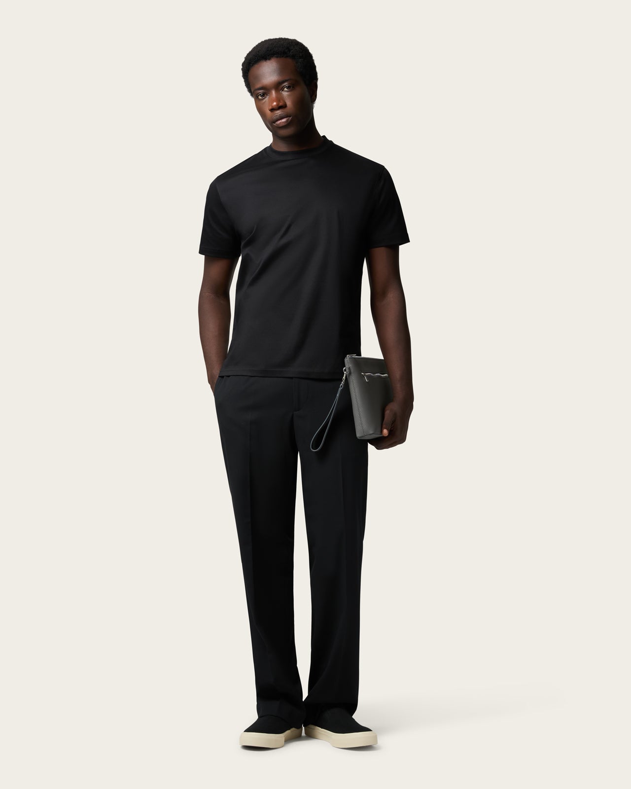 Mercerized Cotton T-shirt Midnight Black